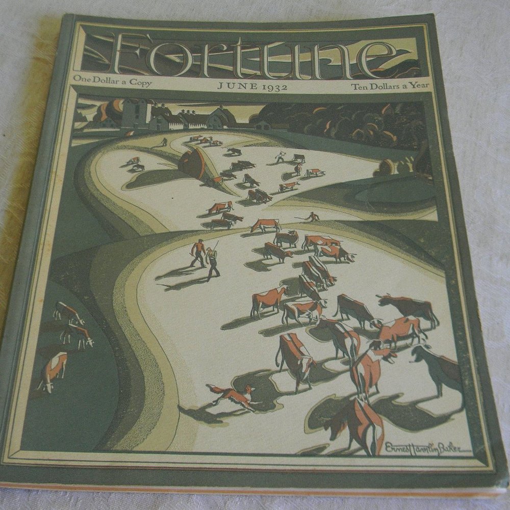 Fortune Magazine June 1932 Vintage VG Cond 124 Pages Art Cover by Ernest Hamlin